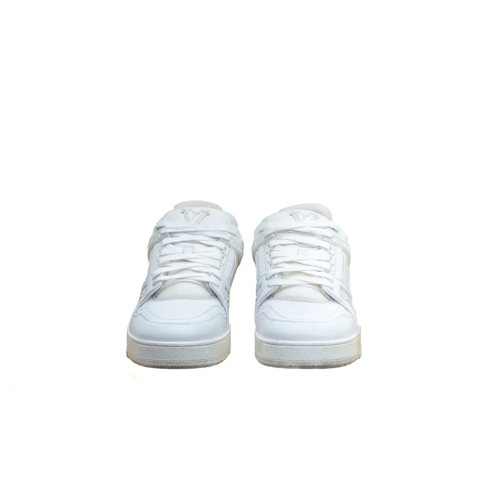 Louis Vuitton White Leather Low-Top Sneakers – UK‎ 9 / US 10 / EU 44 - Picture 3 of 13